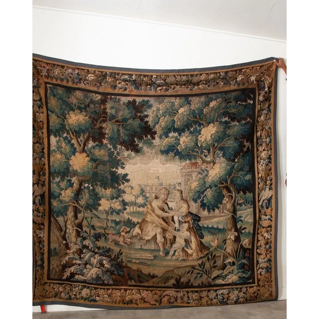 Brown French 16th Century Aubusson Tapestry For Sale - Image 8 of 12