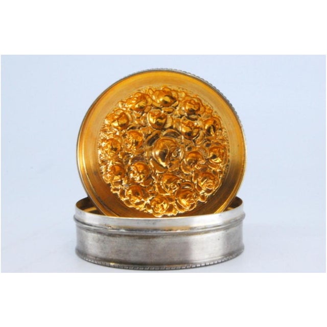 Silver Box with Rose-Shaped Relief For Sale - Image 3 of 10