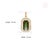 5.5ct Emerald Cut Green Tourmaline & Baguette Diamond Pendant in 14k Yellow Gold For Sale - Image 11 of 14
