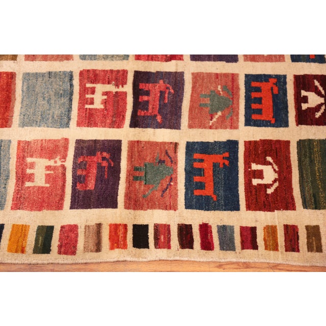 Mid 20th Century Nazmiyal Collection Vintage Persian Gabbeh Rug For Sale - Image 5 of 7