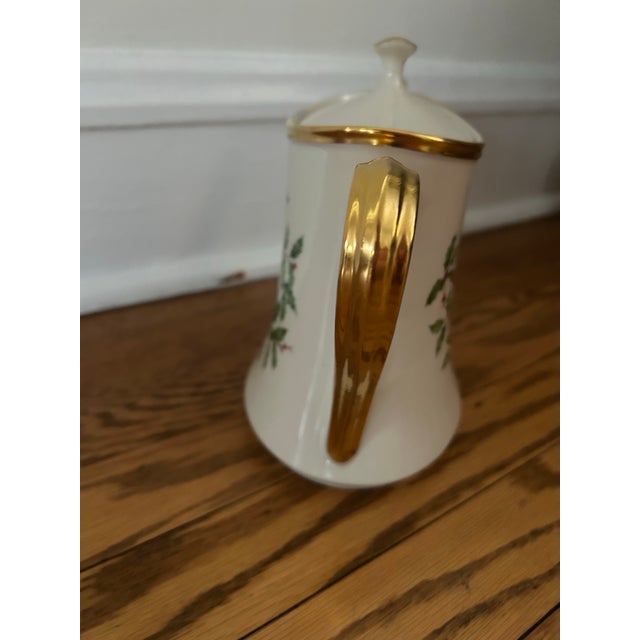 1990s Holiday by Lenox Coffee Pot, Discontinued For Sale In Chicago - Image 6 of 6