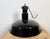 Large Industrial Black Enamel Factory Lamp with Cast Iron Top from Elektrosvit, 1950s For Sale - Image 16 of 18