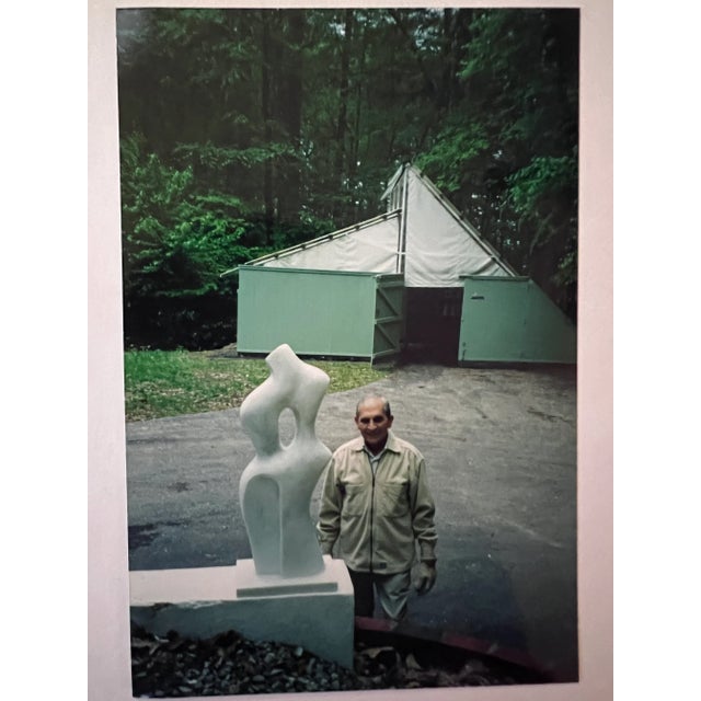 1990s Plaster Maquette Abstract Figure Emerging From Block For Sale - Image 10 of 10