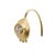 Modern Solitaire Diamond Disc Gold Hook Earrings, Pair For Sale - Image 3 of 8