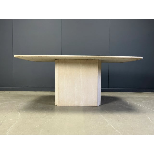 Vintage Travertine Dining Table, 1970s For Sale - Image 12 of 14
