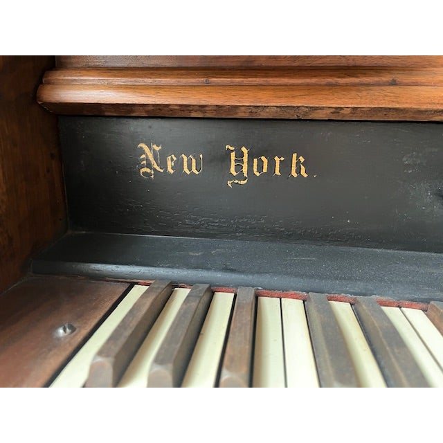 Wood Antique Needhan Victorian High Back Parlor Pump Organ For Sale - Image 7 of 15