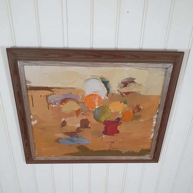 This wonderful mid-century modern still life oil painting on canvas was painted by the swedish artist jan dahlin in 1961....