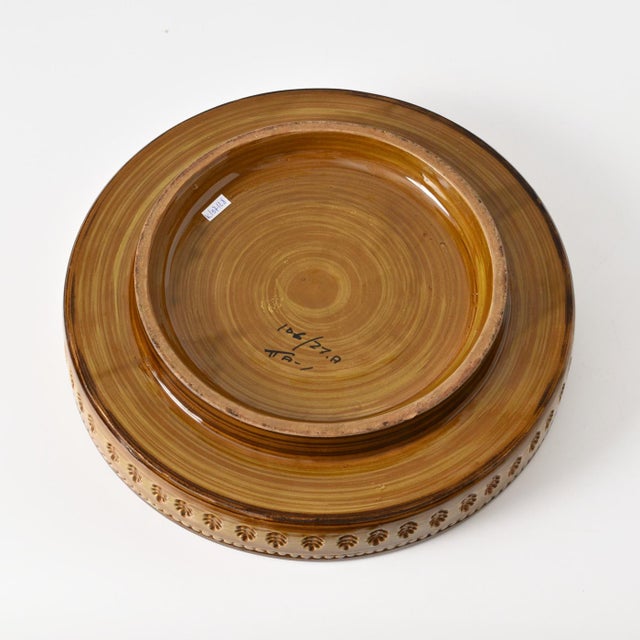 Brown Zingo Centerpiece Bowl by Aldo Londi for Bitossi, 1960s For Sale - Image 9 of 13