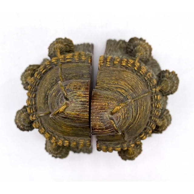 Textile 1980's Trompe L’oeil Bronze Colored Resin Tassel Bookends - a Pair For Sale - Image 7 of 10