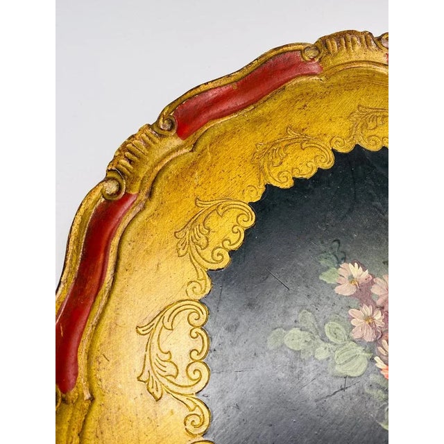 Wood Florentine Tray, Italy, 1960s For Sale - Image 6 of 9