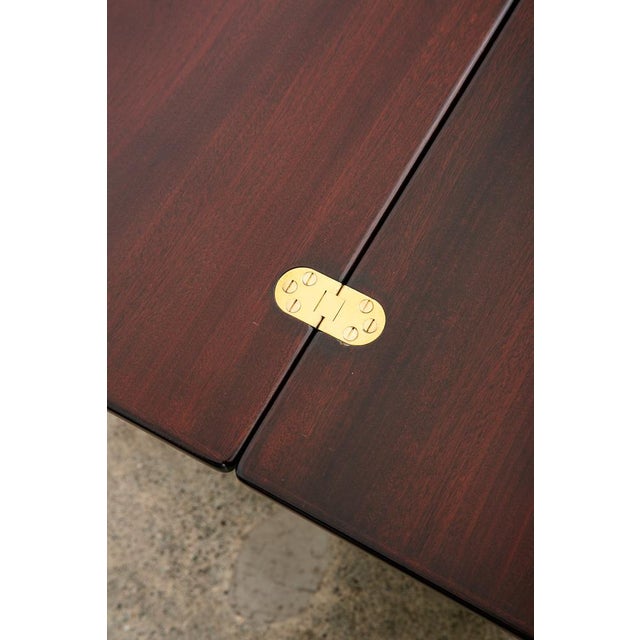 1960s Mid Century Danish Modern Serving Cart Ole Wanscher Mahogany Bar Tray Trolley Nm For Sale - Image 11 of 12