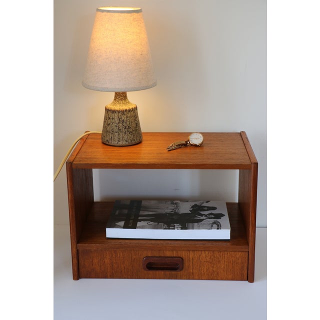 Scandinavian Wall-Mounted Bedside Table with Drawer, 1960s For Sale - Image 11 of 12