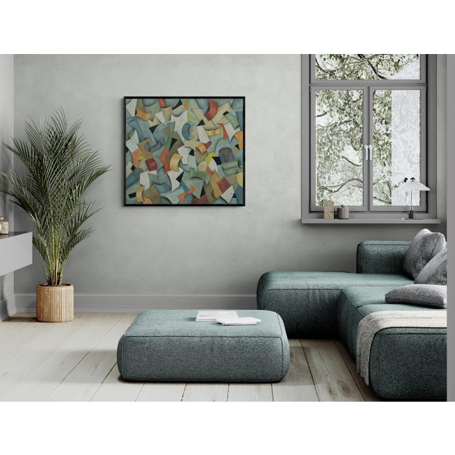 "Motion"/Geometric Oil Painting/ by Trish Toro For Sale - Image 12 of 12