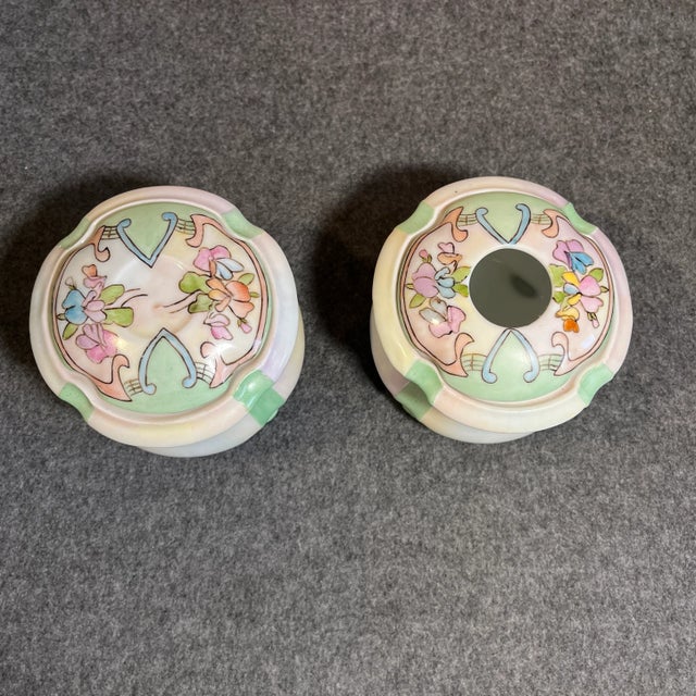 Art Nouveau Antique Lilian Bauer Bavaria Porcelain Dresser Set - 2 Pieces For Sale - Image 3 of 11