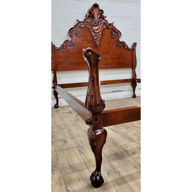 Wood Henredon for Ralph Lauren Hudson Chippendale Style Full Size Bed For Sale - Image 7 of 12
