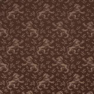 Schumacher Ewan'S Beasts Fabric In Brown For Sale