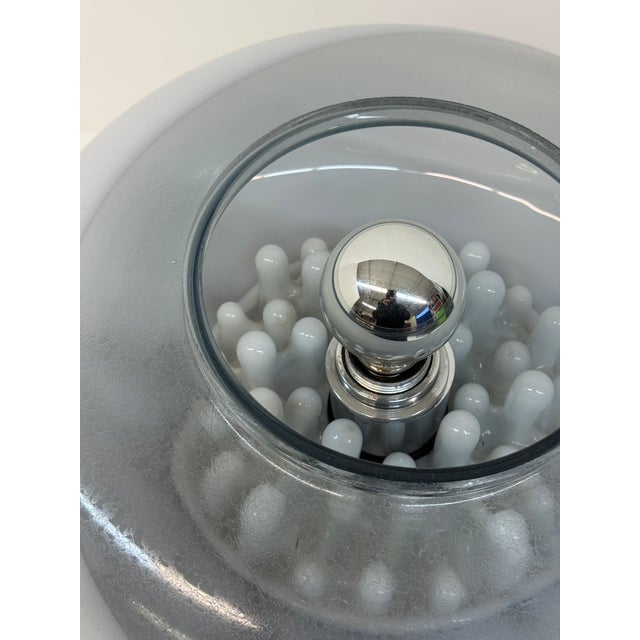 Glass Space Age Italian Spherical Murano Glass Lamp, 1970s For Sale - Image 7 of 13