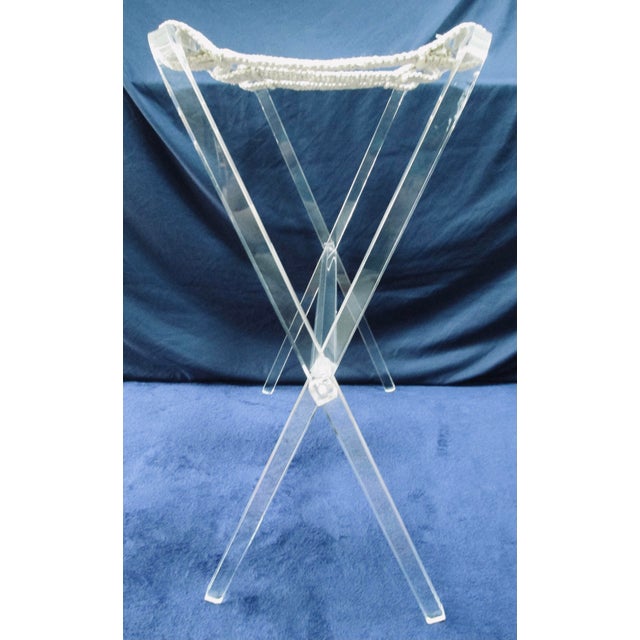 1970s Vintage Over-Sized Sheibe Acrylic Lucite Perspex Luggage Rack ...