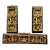 Chinese Gilt Lacquer Carved Wood Panels, Set of 3 - Figural Court Scenes, Qing/Republic Period For Sale