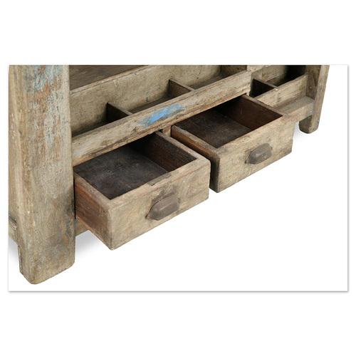 Display Furniture in Teak with Blue Patina For Sale - Image 4 of 8