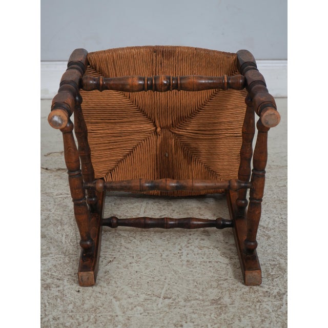Vintage Parquetry French Provincial Oak Dining Table & 6 Chairs For Sale - Image 16 of 18