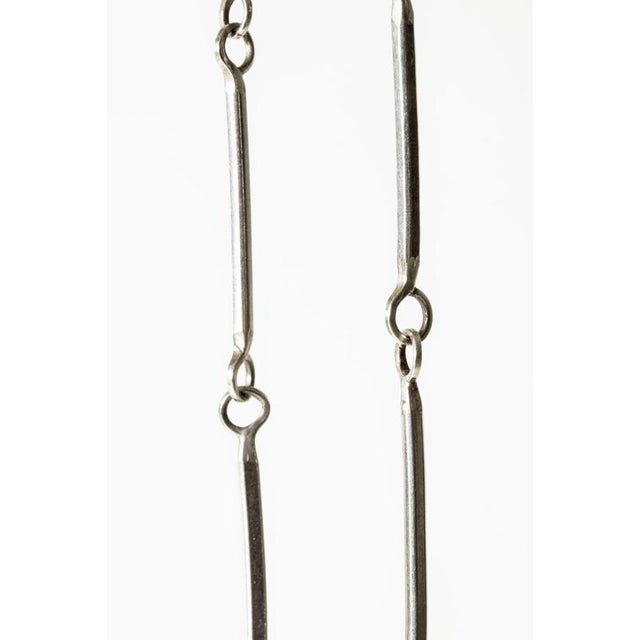 Elegant, handmade silver chain collier by Bengt Liljedahl with elongated links. A cool everyday favorite. Weight 21 grams....
