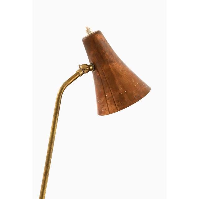 1950s Table Lamp with Conical Copper Shade, 1950s For Sale - Image 5 of 11