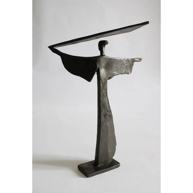 Italian Bronze Abstract Sculpture by Ugo Carà, 1980 For Sale - Image 10 of 12