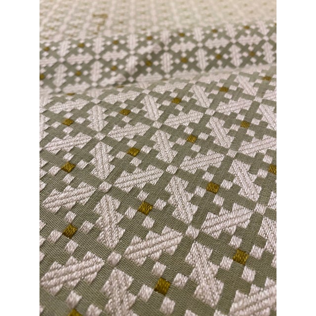 2000 - 2009 Traver's "Preston" Designer Woven Fabric in Celery - 7 Yards For Sale - Image 5 of 6