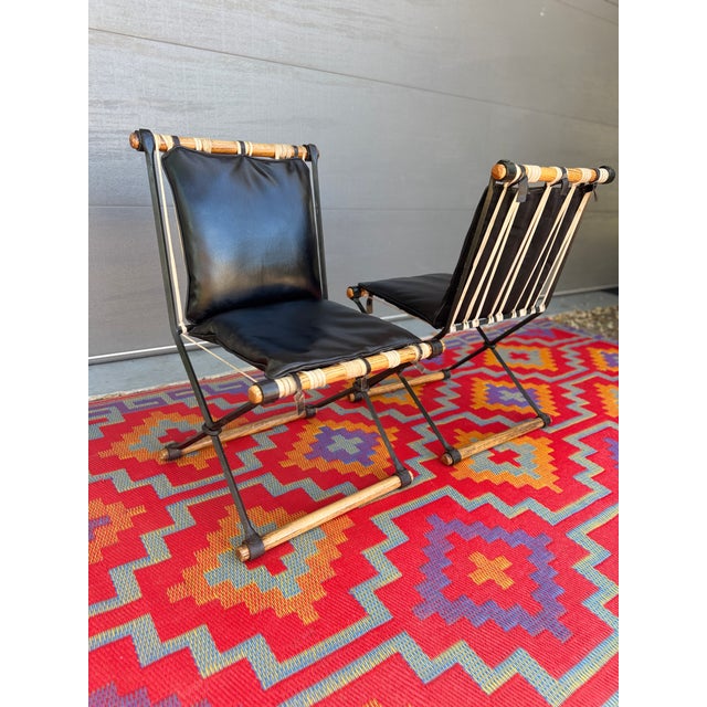1960s Cleo Baldon X Frame Chairs - Set of 2 For Sale In Austin - Image 6 of 9