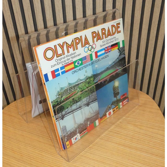 Vintage Magazine Rack in Acrylic Glass, 1980s For Sale - Image 6 of 11