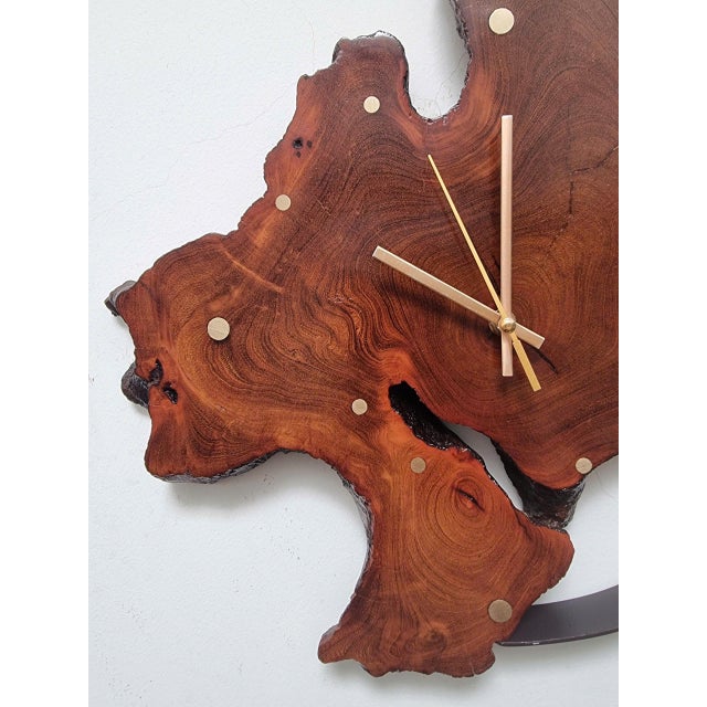 2020s Moonlight Reverie – One-of-a-Kind Handcrafted Driftwood Wall Clock Sculpture For Sale - Image 5 of 18