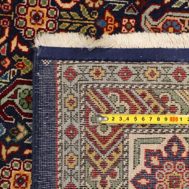 Textile Middle Eastern Ardebil Rug in Cotton and Wool For Sale - Image 7 of 8