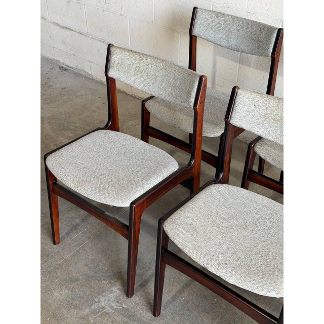 Rosewood Dining Chairs in Style of Erik Buch Mid-Century Modern Sculptural Seating Set of 6 Denmark 1960s For Sale - Image 9 of 10