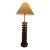 Mid 20th Century Modern Wood and Brass Table Lamp For Sale