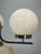 Art Deco Cream Glass and Chrome Chandelier, Czechoslovakia, 1930s For Sale - Image 11 of 12