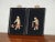 Oriental Asian Black Pictures with Mother of Pearl 'Men Farming & Fishing' - a Pair For Sale - Image 9 of 9
