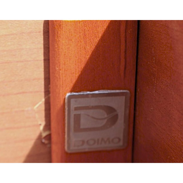 Wood 1990s Doimo Italian Modern Curved Cherry Credenza Dresser With Mirror For Sale - Image 7 of 9