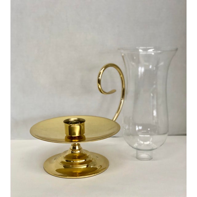 Vintage Baldwin Brass Colonial Victorian Chamber Hurricane Candle