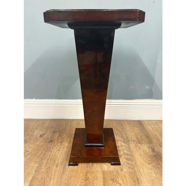 Art Deco Inlaid Pedestal Side Tables, Set of 2 For Sale - Image 3 of 16