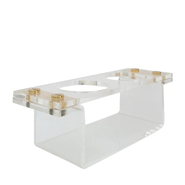 1970s Mid-Century Modern Acrylic and Metal Wine Bottle Holder, Italy, 1970 For Sale - Image 5 of 9