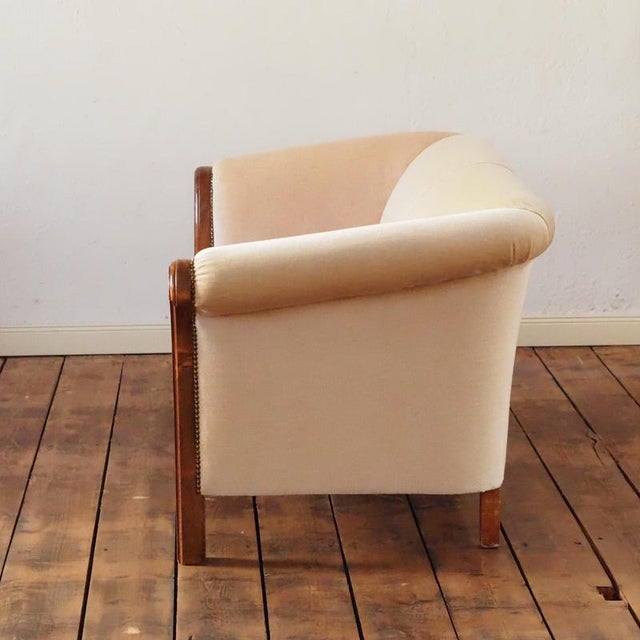 Art Deco Two-Seater Sofa with Curved Armrests, 1930 For Sale - Image 12 of 15