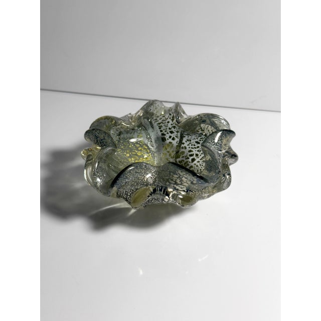 Mid-Century Modern Silver Leaf Particles Ashtray from Barovier & Toso, 1970s For Sale - Image 3 of 7