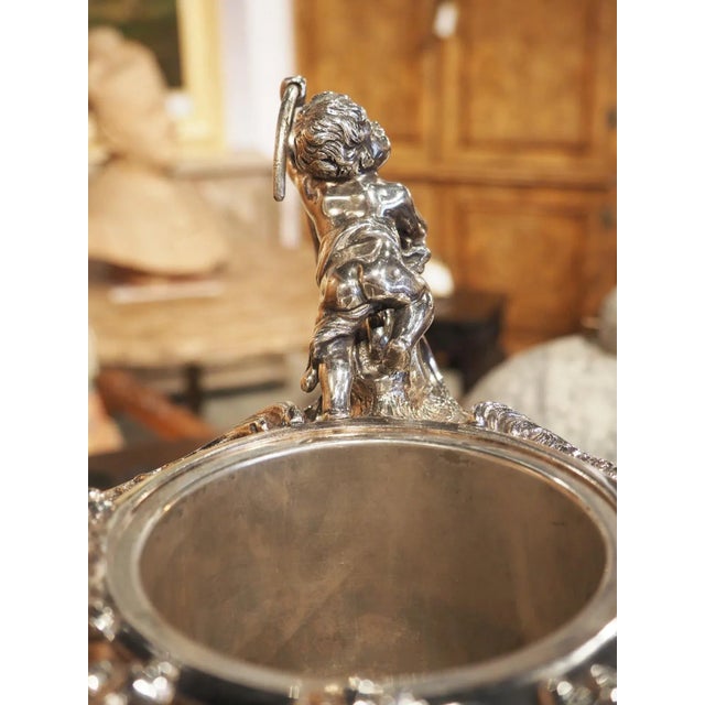 Silver Antique Silvered Bronze Pitcher From France, Circa 1890 For Sale - Image 8 of 13