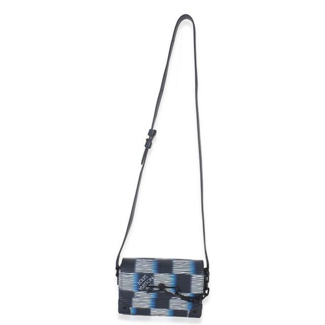 Blue Black Blue Damier Rush Epi Steamer Wearable Wallet For Sale - Image 8 of 9