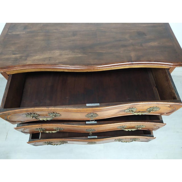 Antique Style Chest of Drawers in Carved Walnut, 1950s For Sale - Image 11 of 18