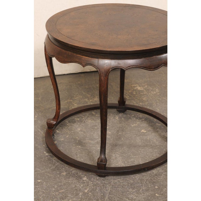 Vintage Wooden Accent Table, 2 Ft. Diameter For Sale In Atlanta - Image 6 of 13