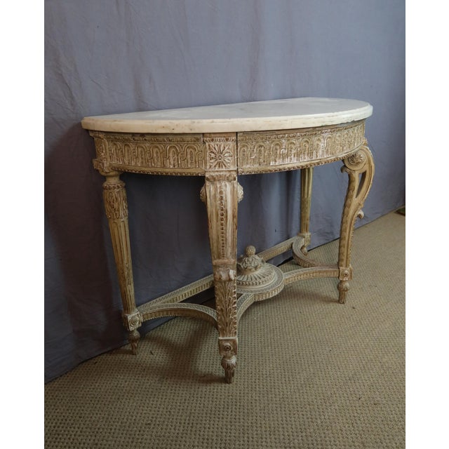 Console Table in Painted Wood, 1960s For Sale - Image 4 of 13