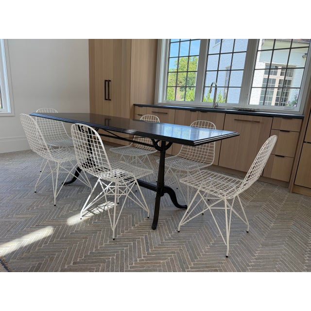 Metal Vintage White Metal Chairs - Set of 8 For Sale - Image 7 of 7
