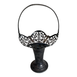 Vintage Pierced Silverplate Basket by Pairpoint